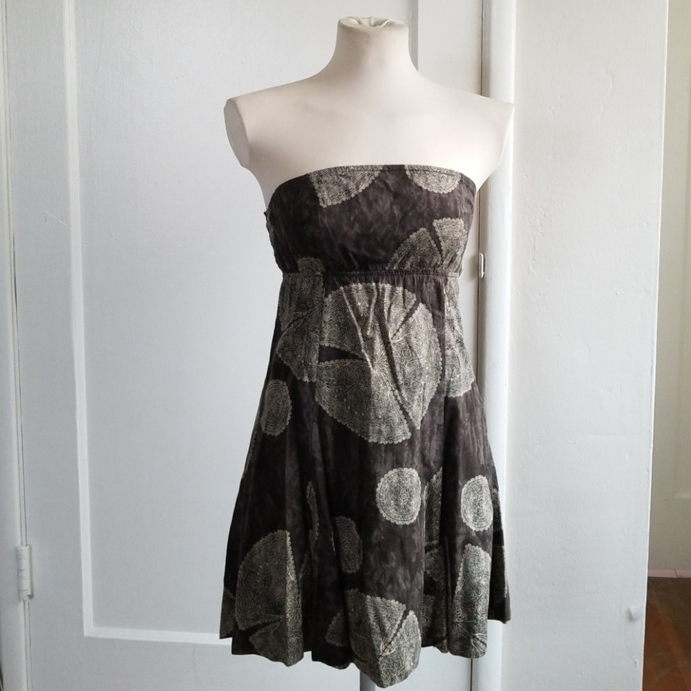 FREE PEOPLE cotton strapless dress